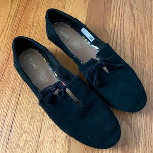 Tom’s Black Flats , size 9.5
